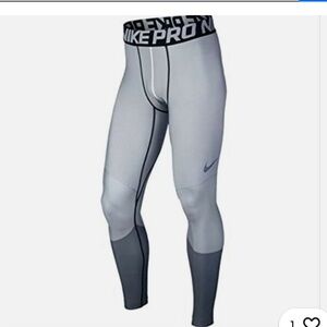 Men’s Nike Pro Light Gray and Dark Gray Leggings